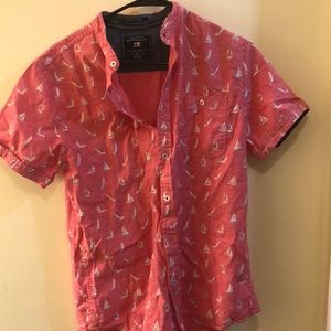Pink casual button down